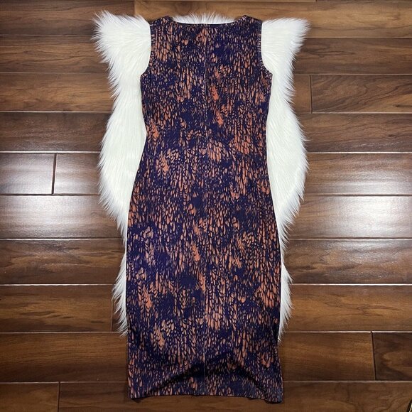 Peruvian Connection Size Small Patterned Sleeveless Faux Wrap Dress - Picture 8 of 10